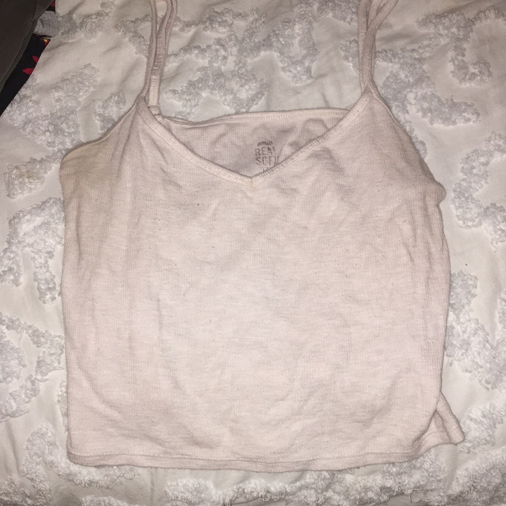 aerie white crop top